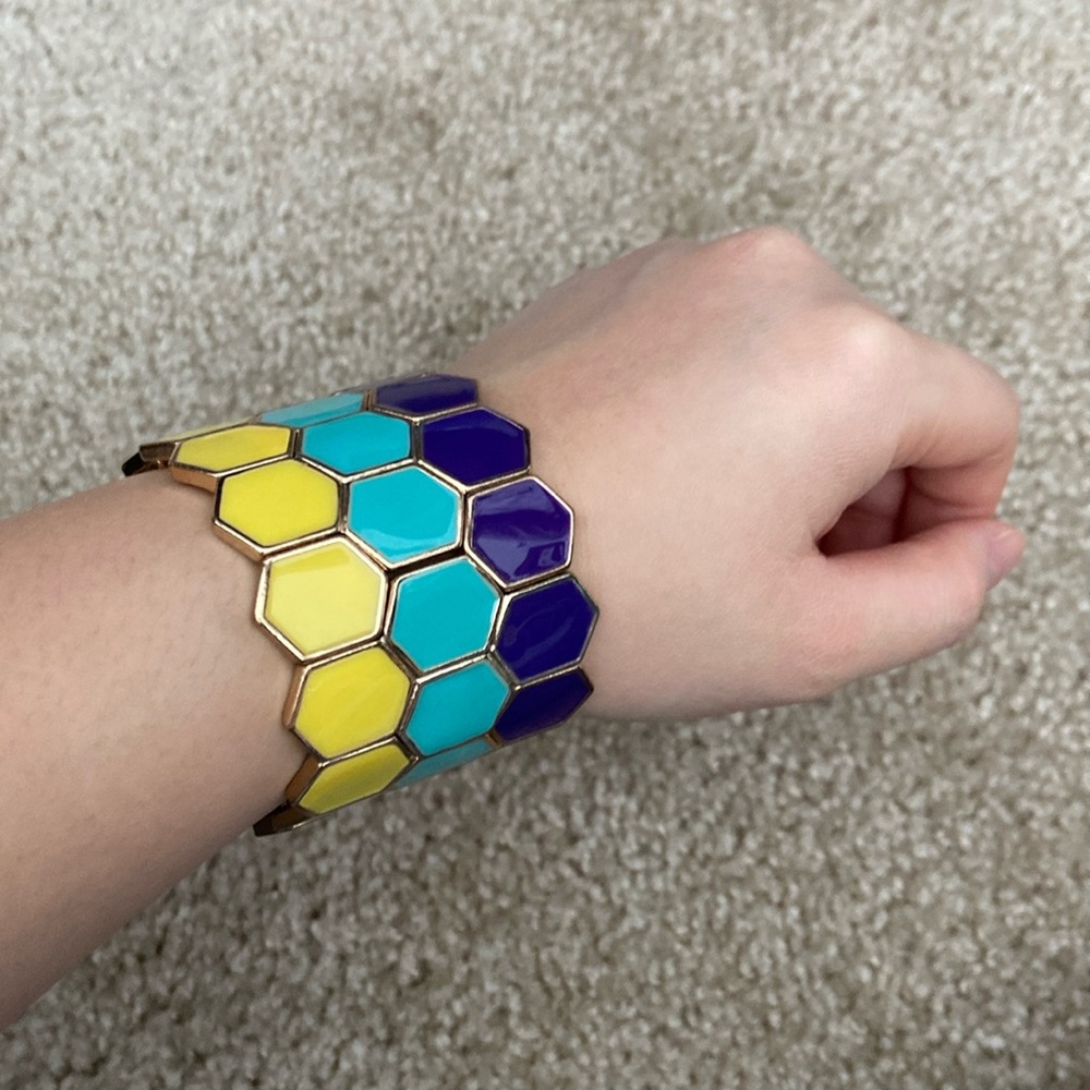 Colorful Honeycomb Cuff Bracelet